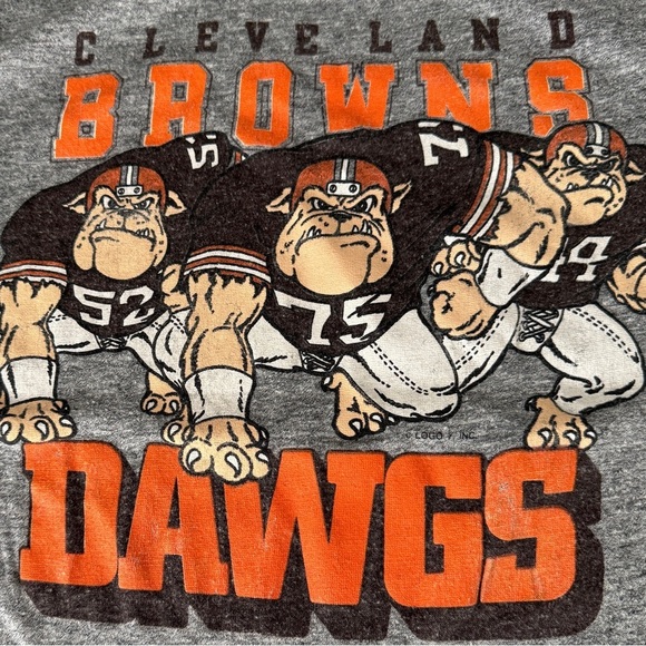 Cleveland Browns Vintage Single Stitch Graphic T-Shirt - Gray - Picture 7 of 10